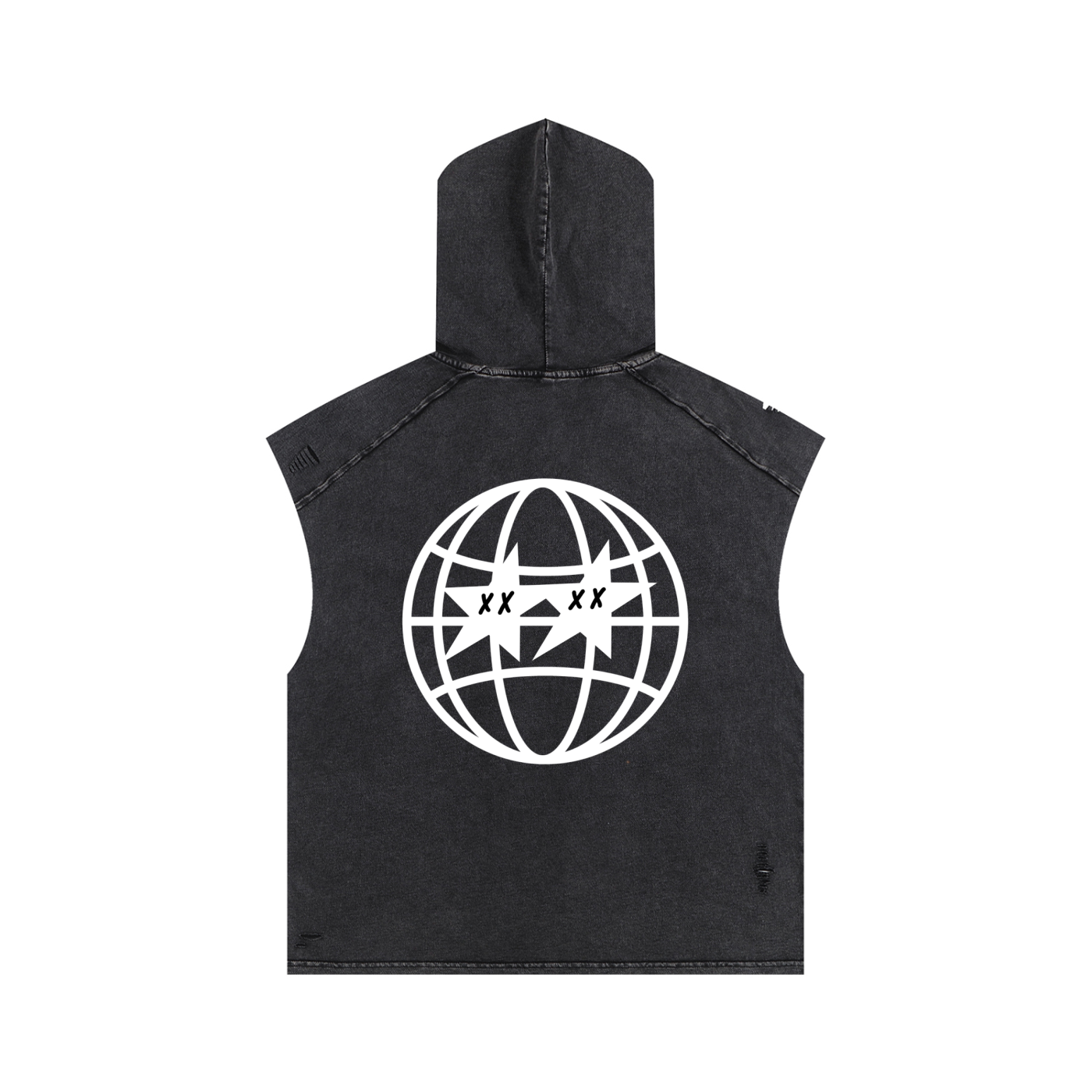 Snow Washed Boxy Hooded Tank Top