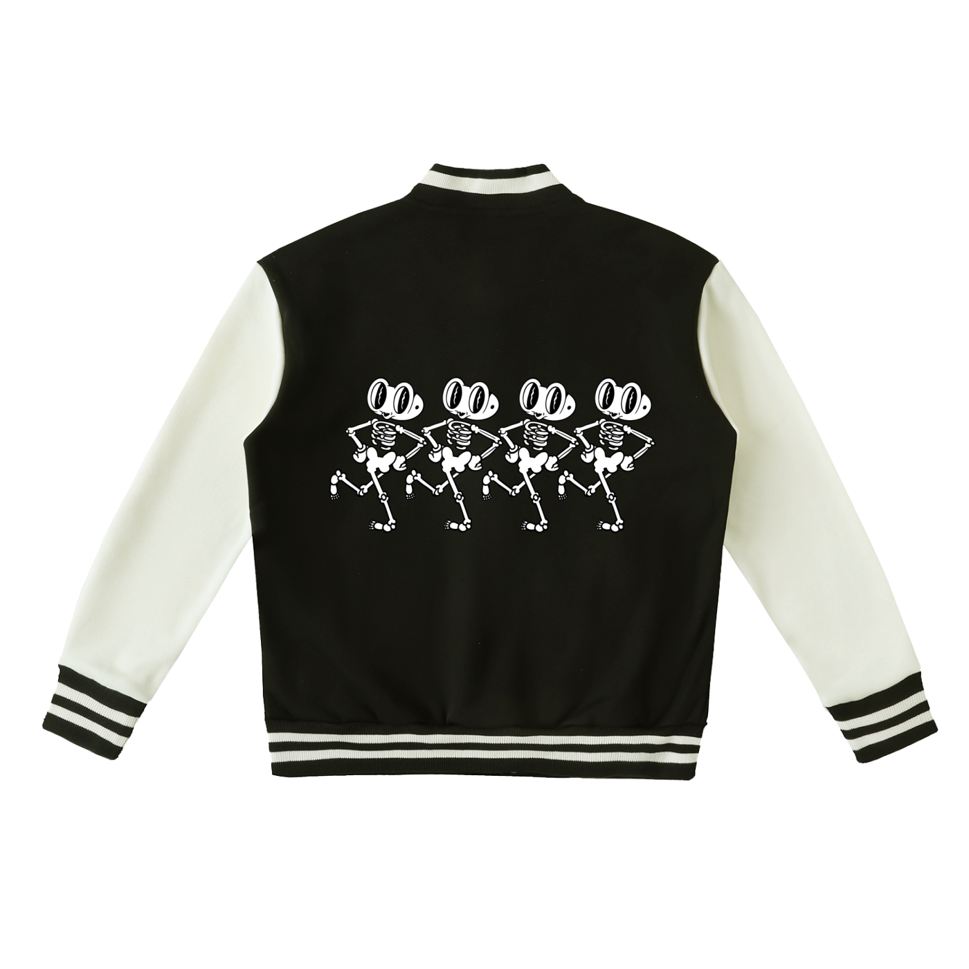 Two-Tone Fleeced Varsity Jacket