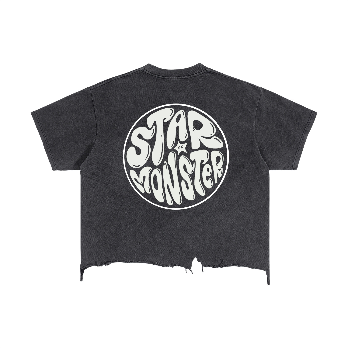 Vintage Wash Boxy Distressed Hem T-Shirt