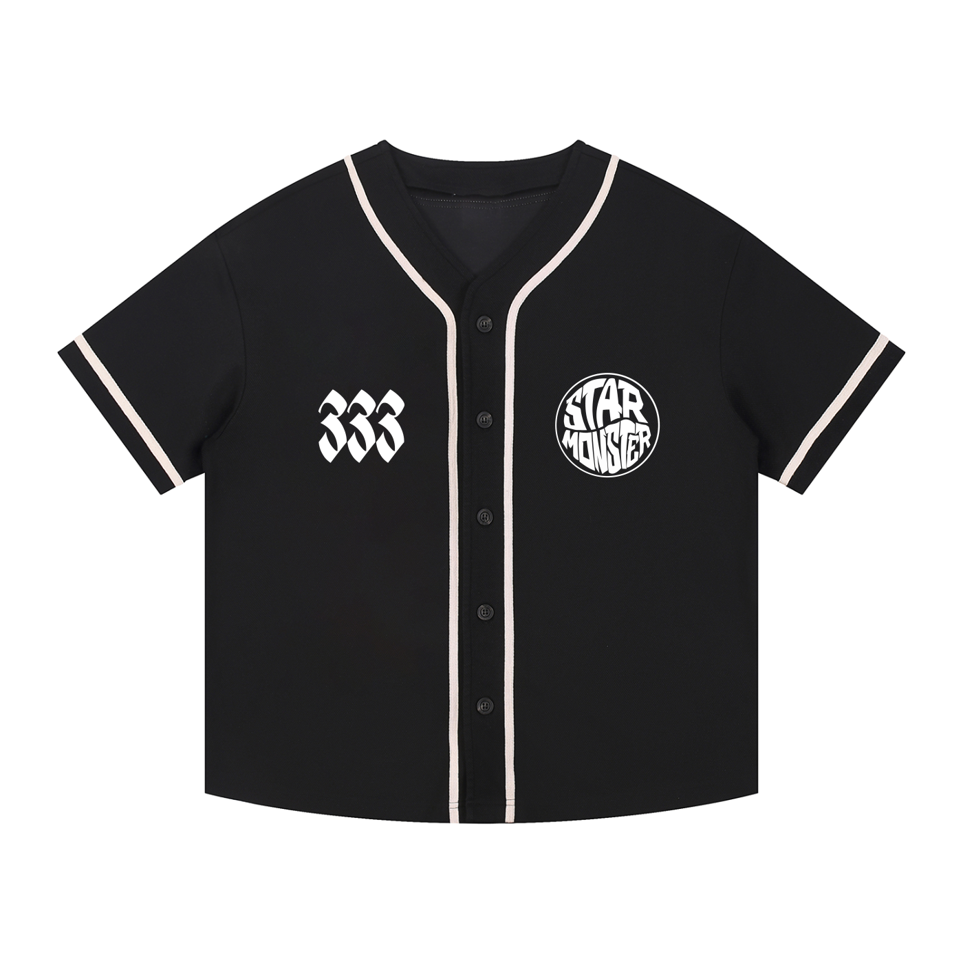 Contrast Piped Button-Up Jersey
