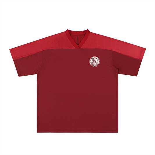 Oversized Mesh V-Neck Soccer Jersey