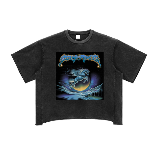 Raw Edge Snow Washed Boxy T-Shirt