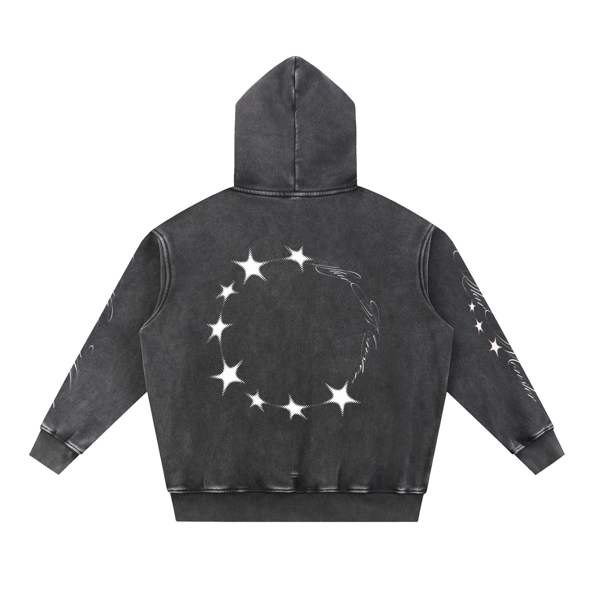 Snow Wash Fleece Oversize Hoodie