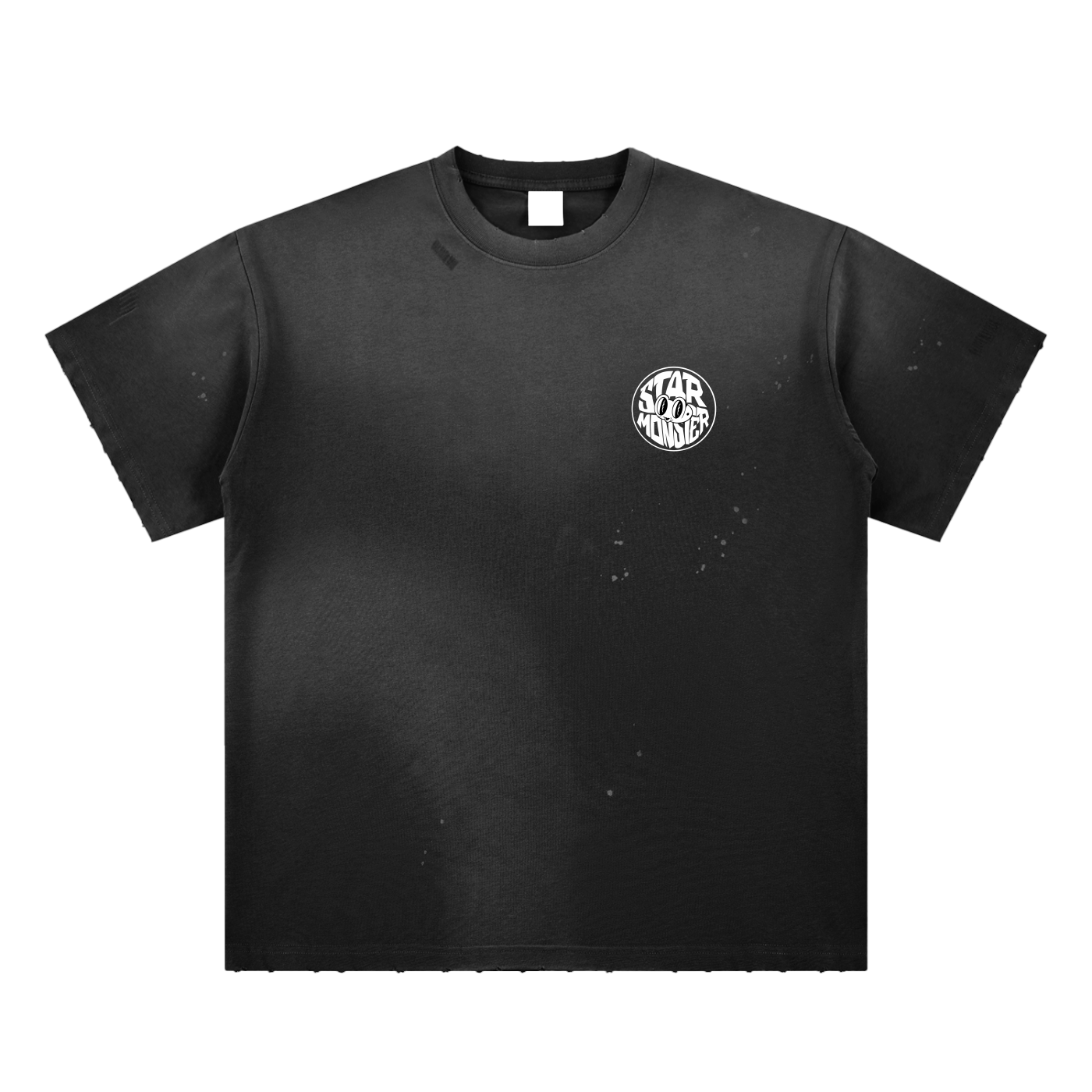 Hand-Frayed Sunfade Paint Splatter T-Shirt