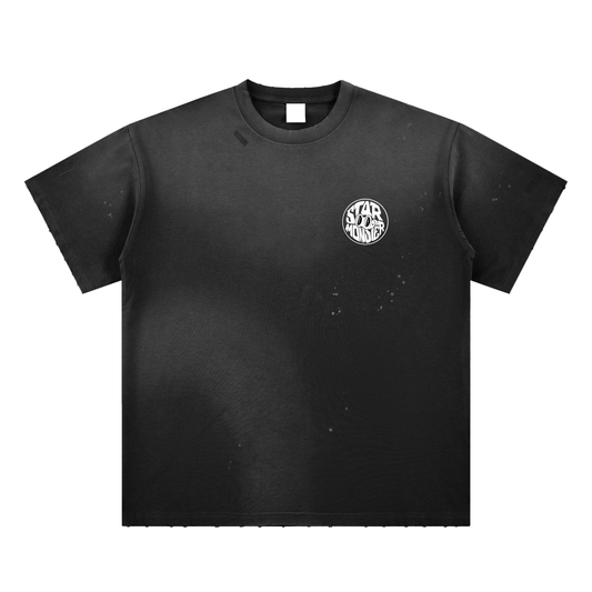 Hand-Frayed Sunfade Paint Splatter T-Shirt