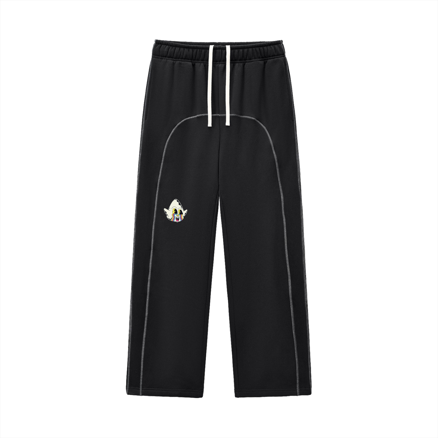 Contrast-Stitched Fleece Sweatpants