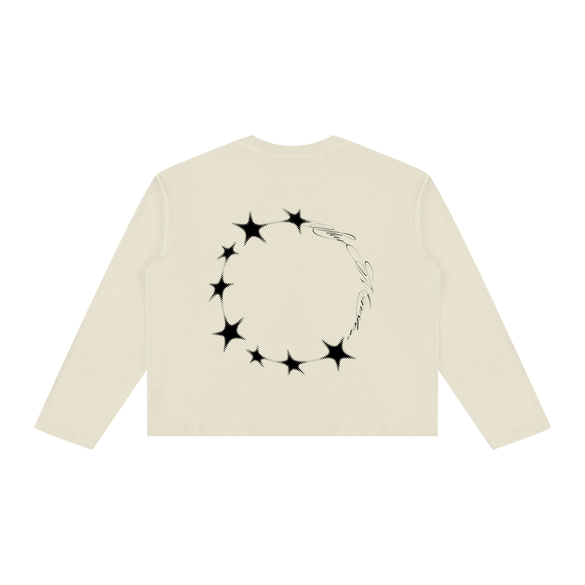 Star Monster Eclipse Unisex Vintage Wash Long Sleeve Boxy T-Shirt