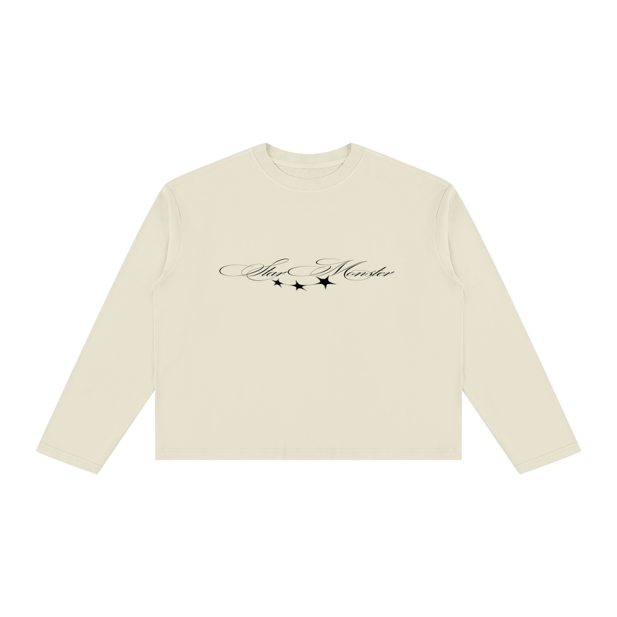 Star Monster Eclipse Unisex Vintage Wash Long Sleeve Boxy T-Shirt