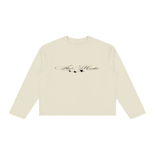 Star Monster Eclipse Unisex Vintage Wash Long Sleeve Boxy T-Shirt