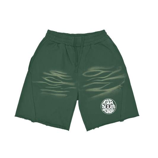 Vintage Washed Tiger Stripes Short Pants