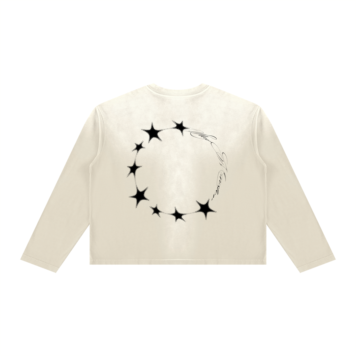 Star Monster Eclipse Unisex Sunfade Boxy Long Sleeve T-Shirt