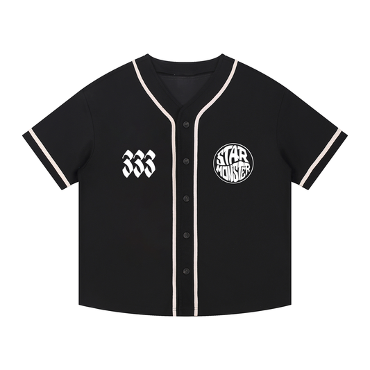 Contrast Piped Button-Up Jersey