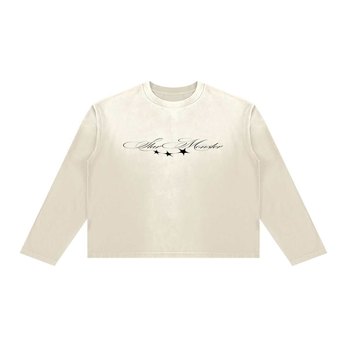 Star Monster Eclipse Unisex Sunfade Boxy Long Sleeve T-Shirt