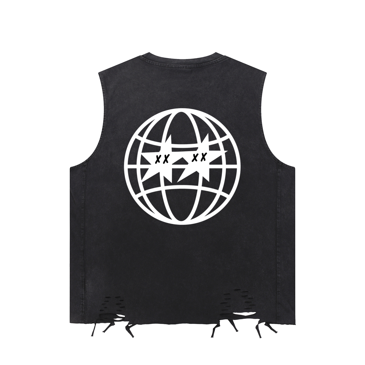 Snow Washed Raw-Hem Tank Top
