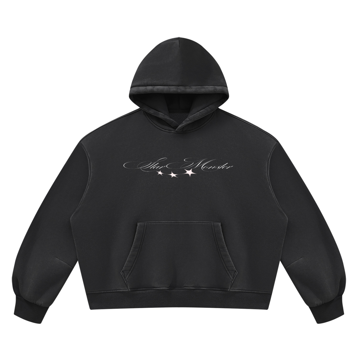 Star Monster Eclipse Unisex Vintage Wash Boxy Fleece Hoodie