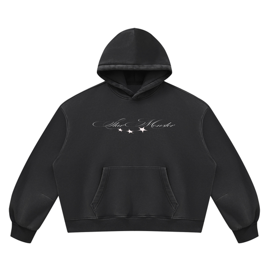 Star Monster Eclipse Unisex Vintage Wash Boxy Fleece Hoodie