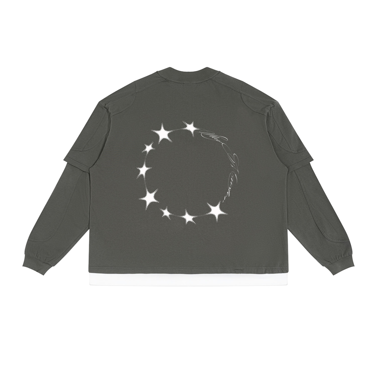 Star Monster Eclipse Unisex Paneled Layer Color Block T-Shirt