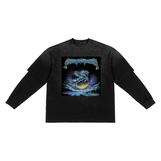 Sunfade Hand-Frayed Faux Two-Piece T-Shirt