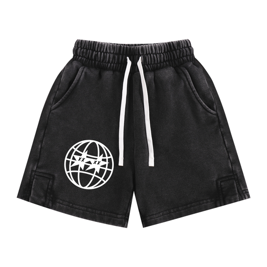 Star Monster Summer Crunch Snow Washed Kids' Shorts
